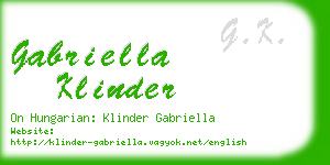 gabriella klinder business card